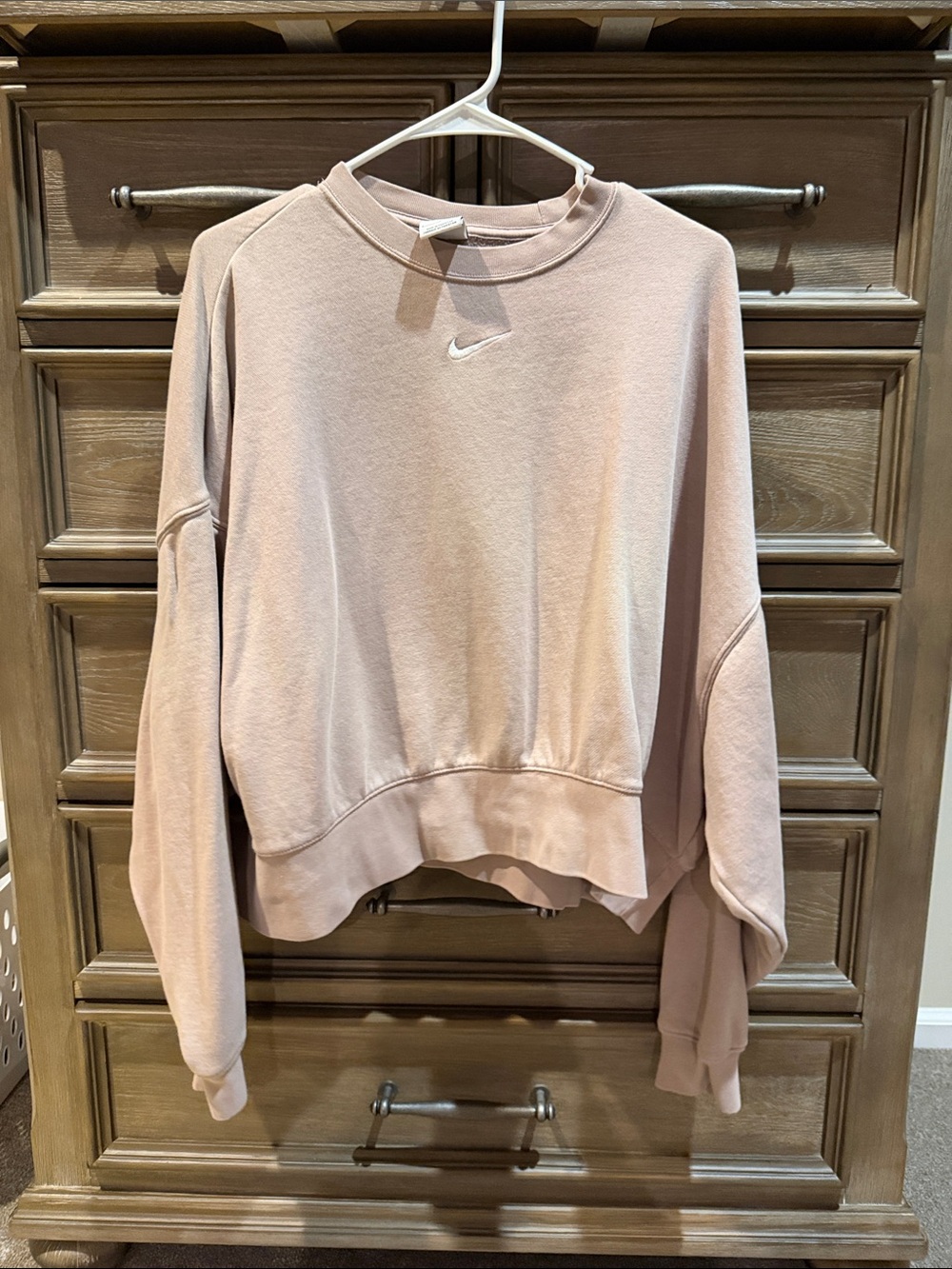 Nike Women's Taupe Crewneck Sweatshirt
